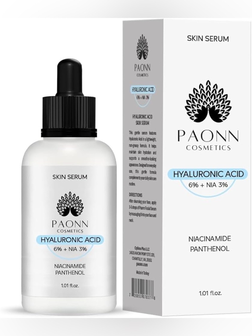 NWT PAONN Hyaluronic Acid 6% + NIA 3% Skin Serum (1 fl. oz.)